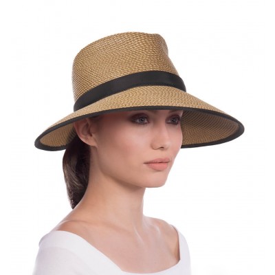Eric Javits Fashion Designer s Headwear Hat  Suncrest  Natural/Black 876172029688 eb-41727717